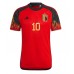 Maillot de foot Belgique Eden Hazard #10 Domicile vêtements Monde 2022 Manches Courtes